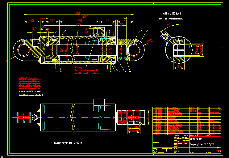 ͸׈DcadD Rungenzylinder DZ 125-60