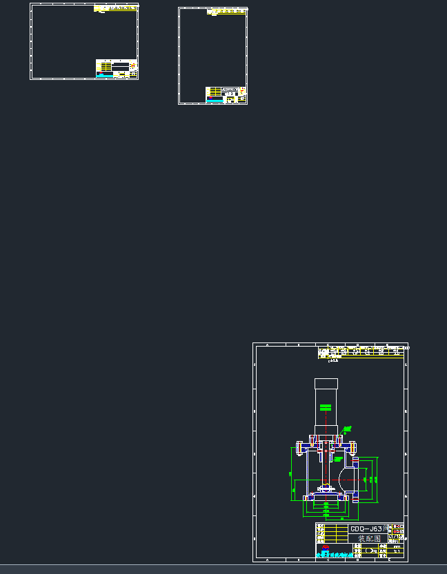 GDQ-J63氣動擋板閥CAD圖紙