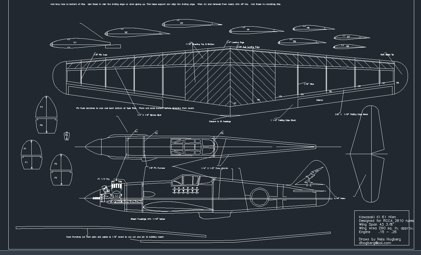 Kawasaki_Ki61_dwgwCģ͈DCADD