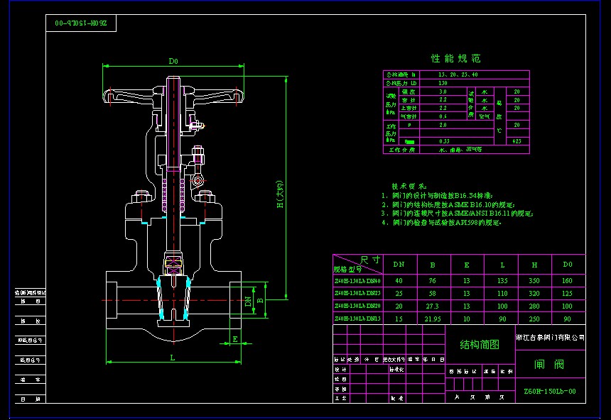 DN15~40Z60H-150Lb ly